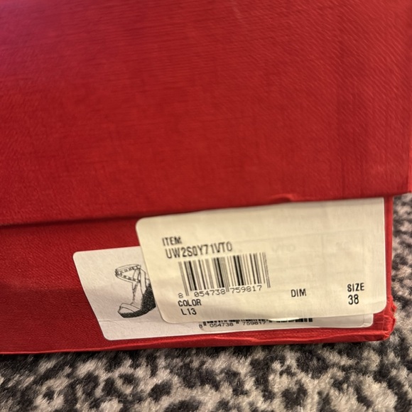 Valentino Women's Rockstud Double Espadrille Wedge Sandals Cream Size 38 - Picture 6 of 6